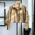 Classic Ecoprinted Oversized Crop Jacket