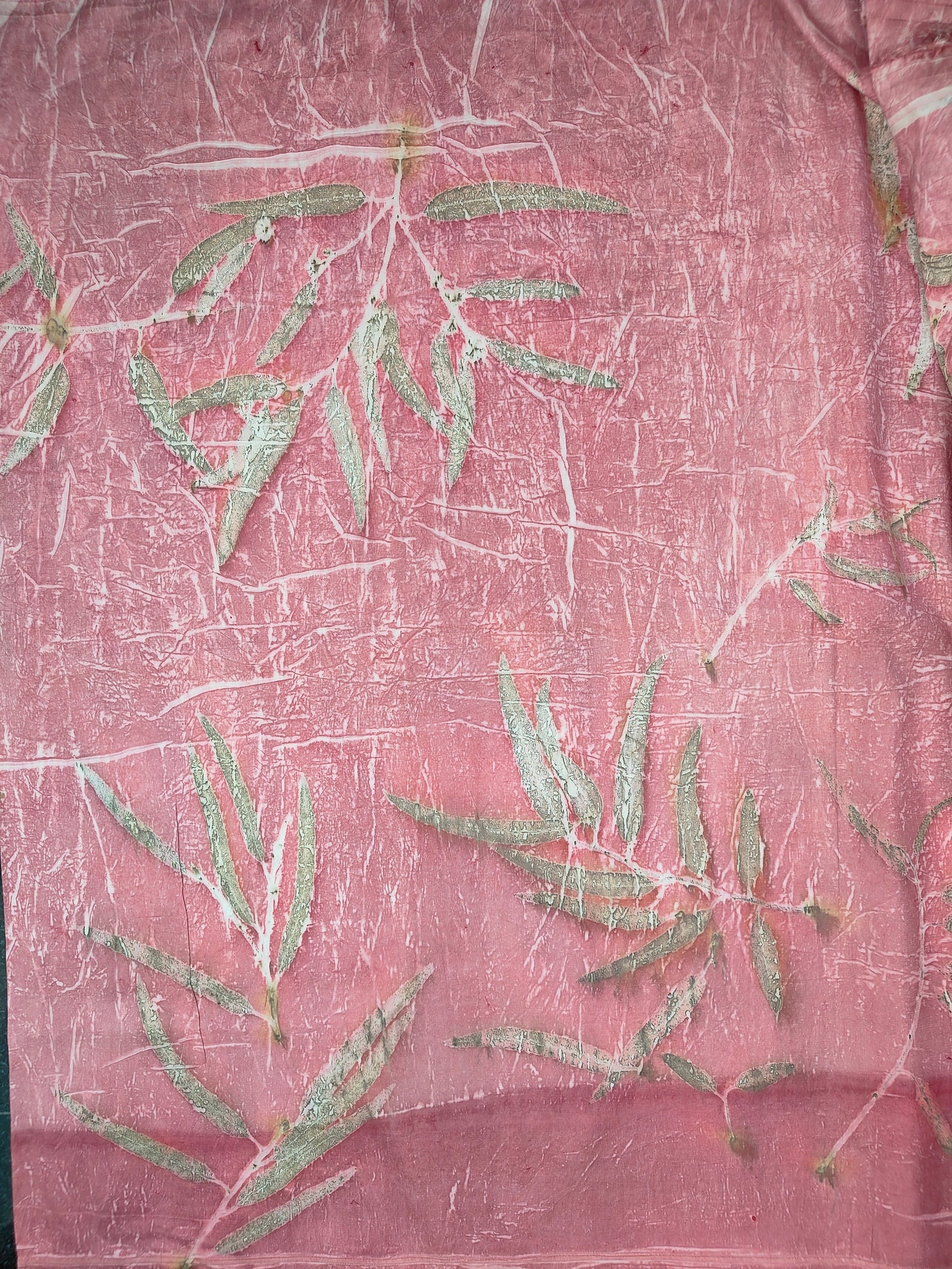 Nature Created Red Pure Silk Saree With Ivory Blouse