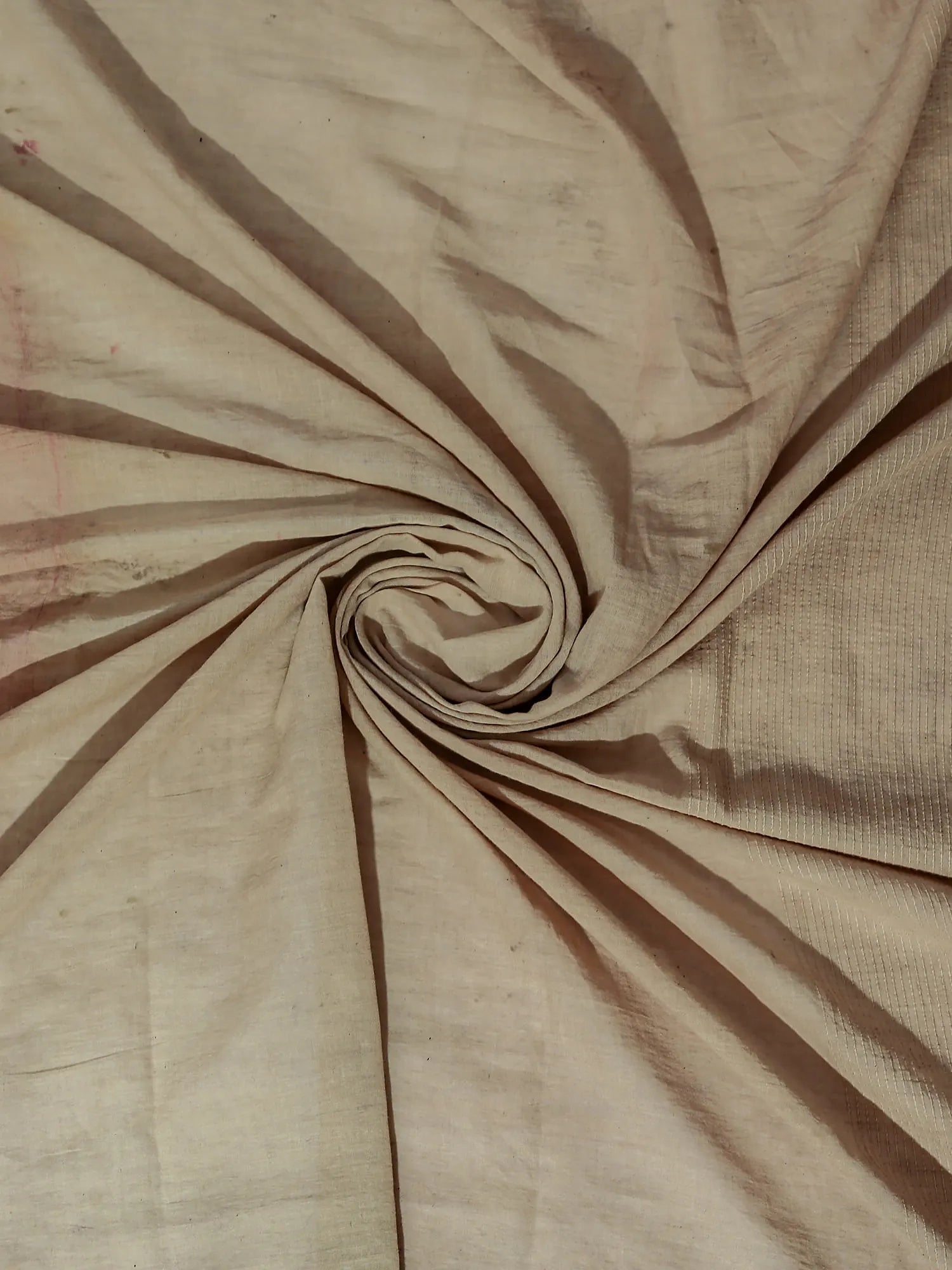 Round close up of Fern Threaded Veil Ecoprinted Saree by kokikar 