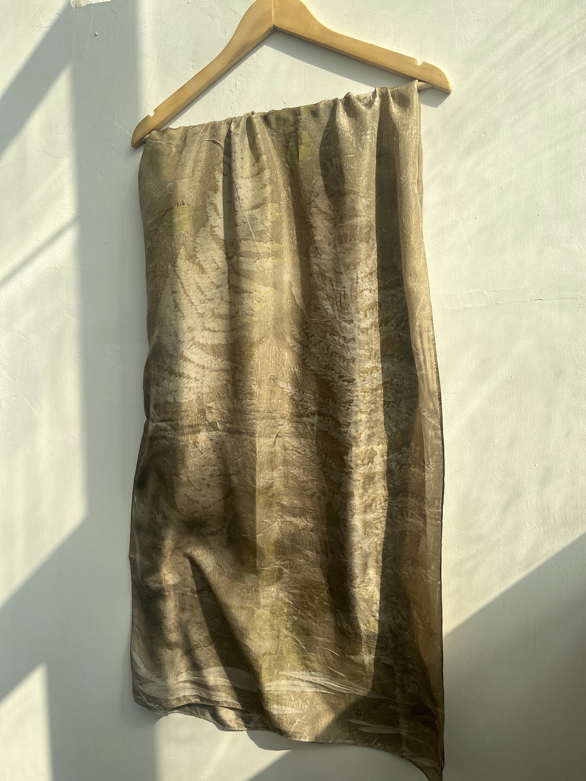 Ferns & Rose Silk Scarf