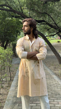 Floral Ecoprinted Men's Cotton Regular Fit Kurta kokikar 