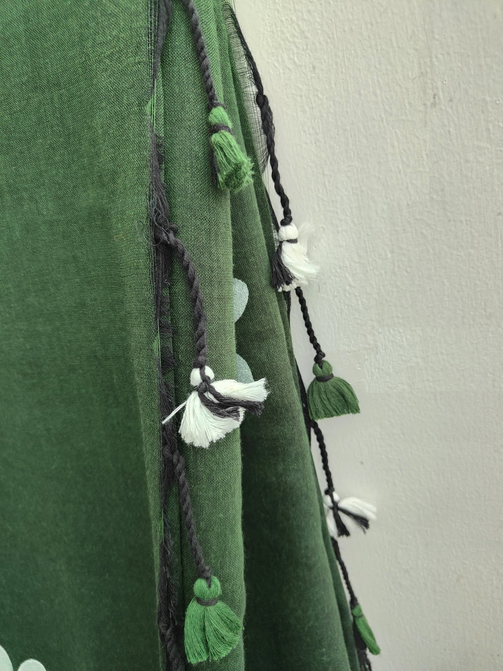 Threads of White Florika Hand Painted Cotton Saree kokikar