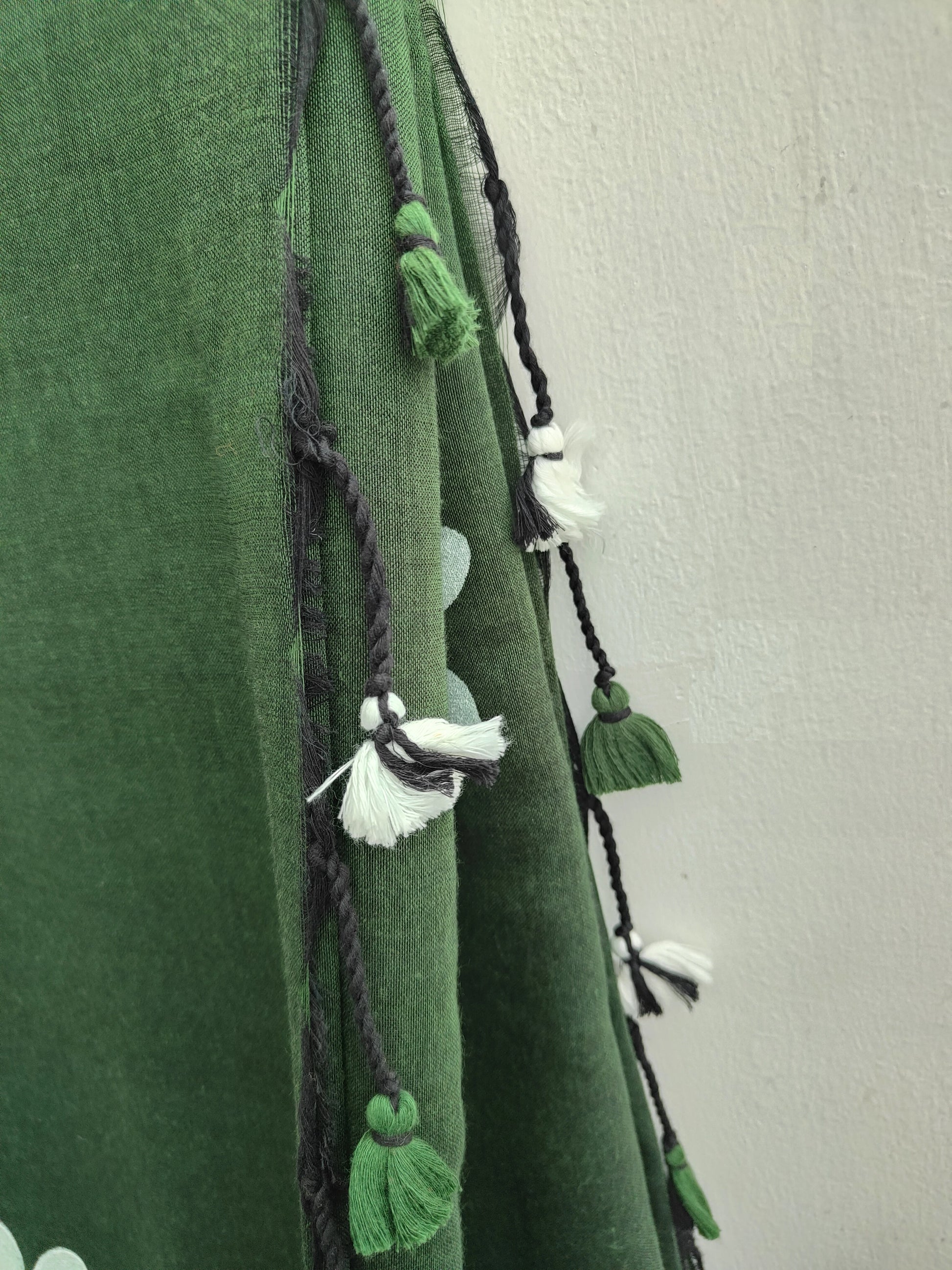 Threads of White Florika Hand Painted Cotton Saree kokikar
