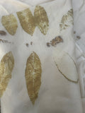 ECO-PRINTED HANDSPUN PURE SILK FABRIC WITH LEAF PATTERNS
