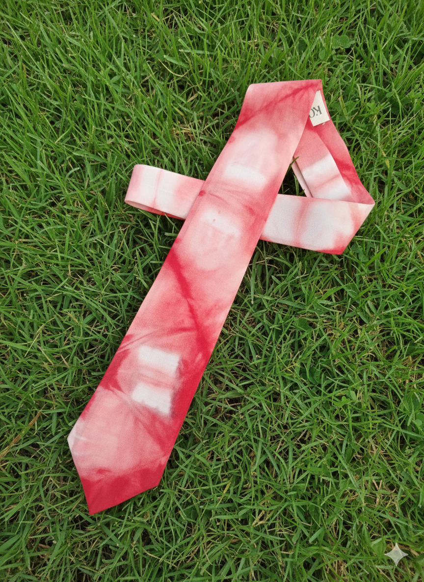 Mosaic Ecoprinted Pure Silk Tie