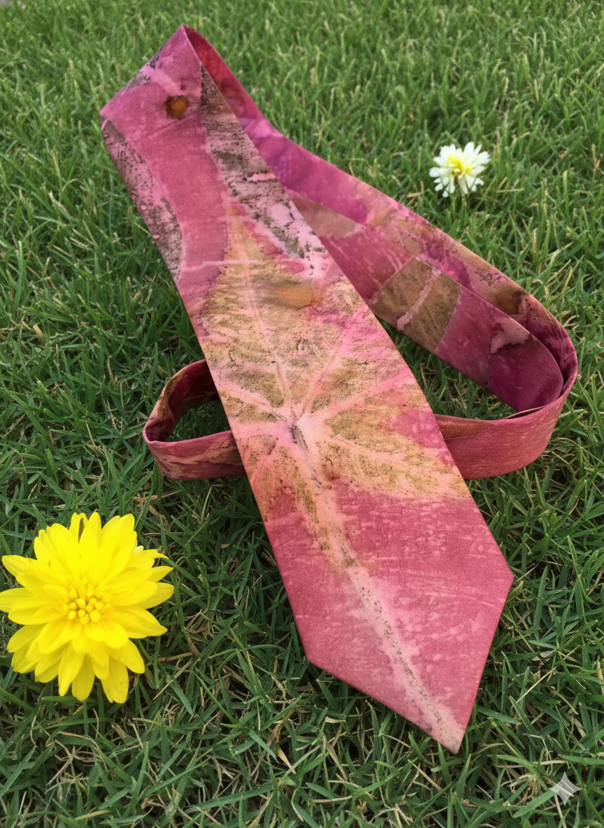 Veena Vibe Ecoprinted Pure Silk Tie