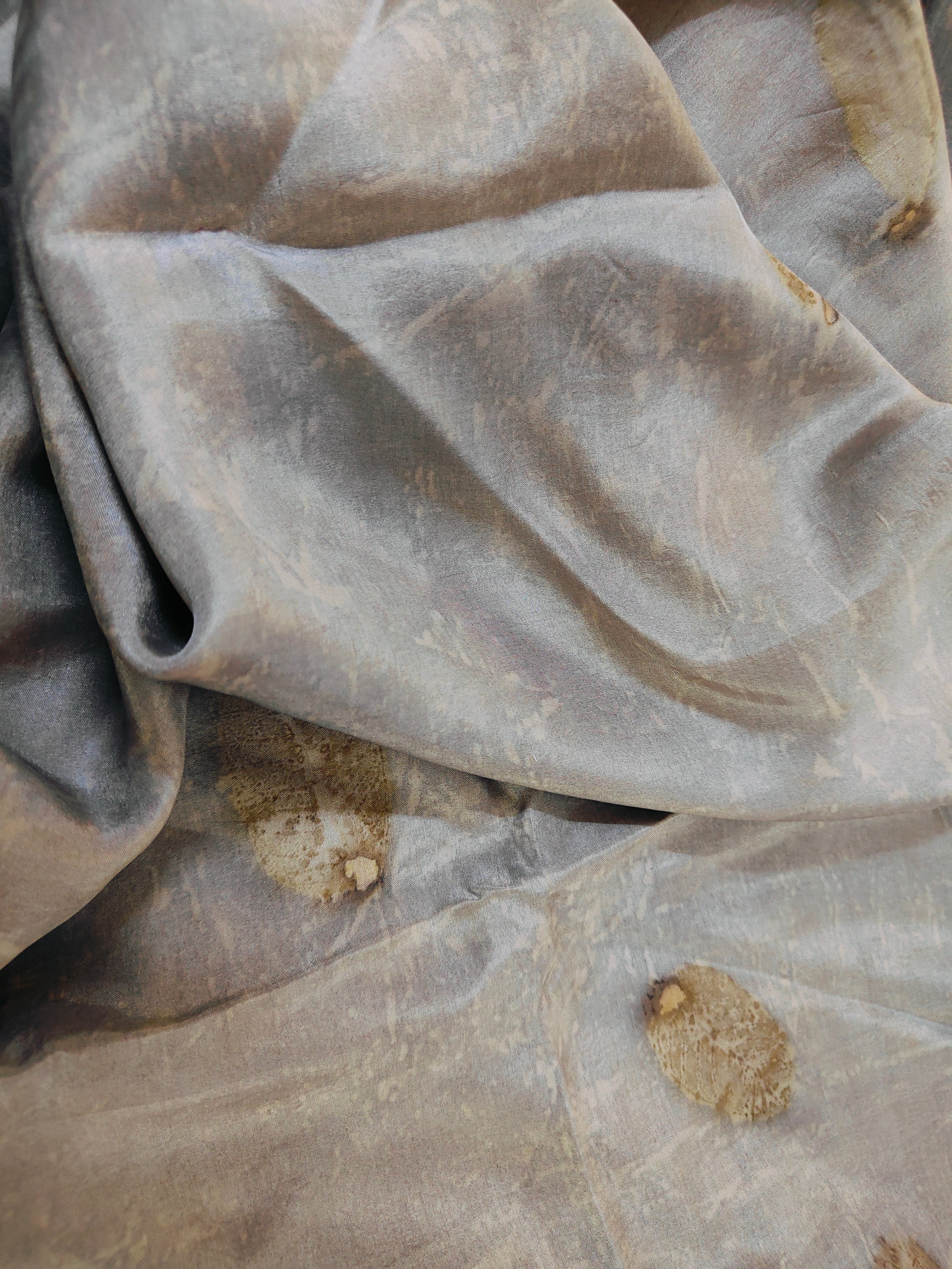 Graphite Gleam Pure Silk Fabric