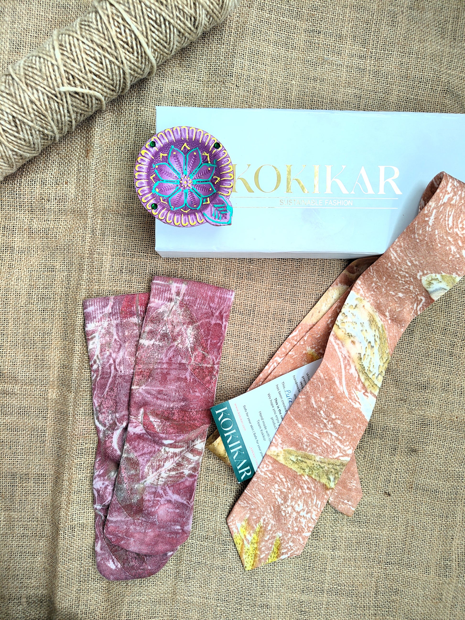 Eco Printed Wedding Gift Box – Handcrafted