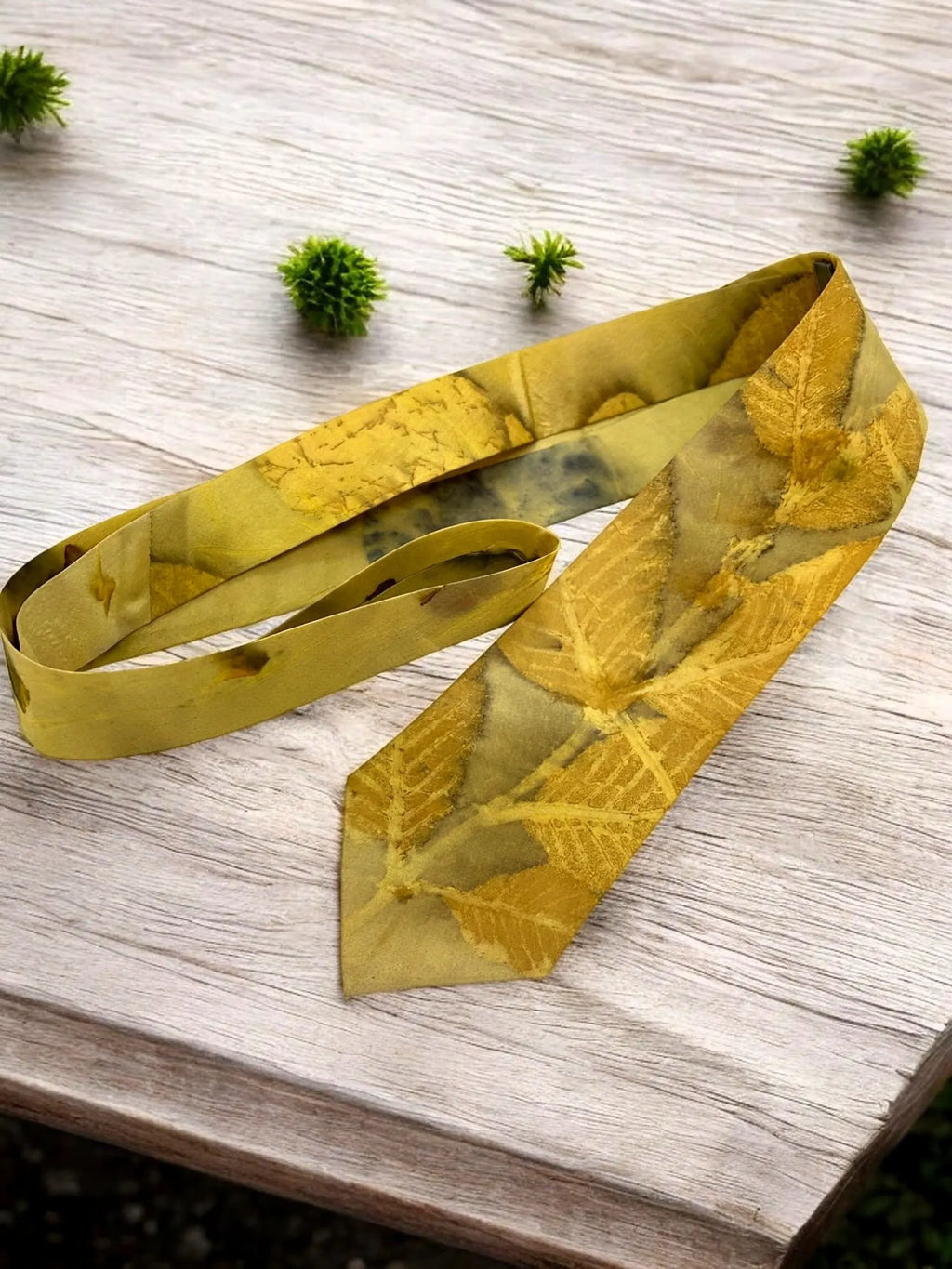 Handel Symphony Ecoprinted Pure Silk Tie and Pocket Square