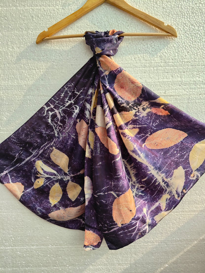 Blue Sheen Pure Silk Scarf