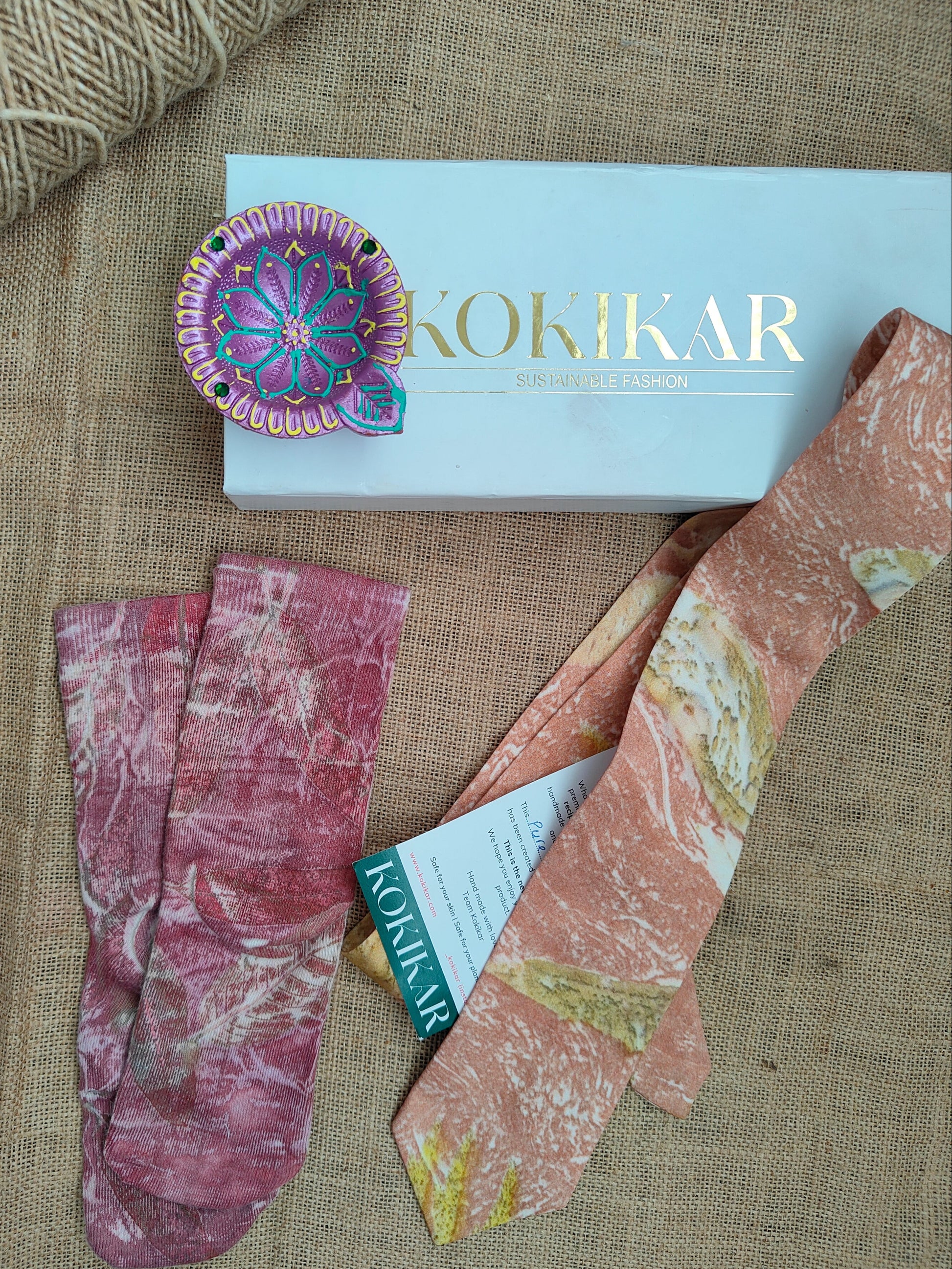 Eco Printed Wedding Gift Box – Handcrafted