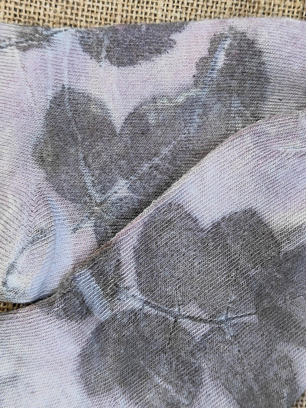 Closeup of Rosy Toes Pure Cotton Ecoprinted Socks kokikar 