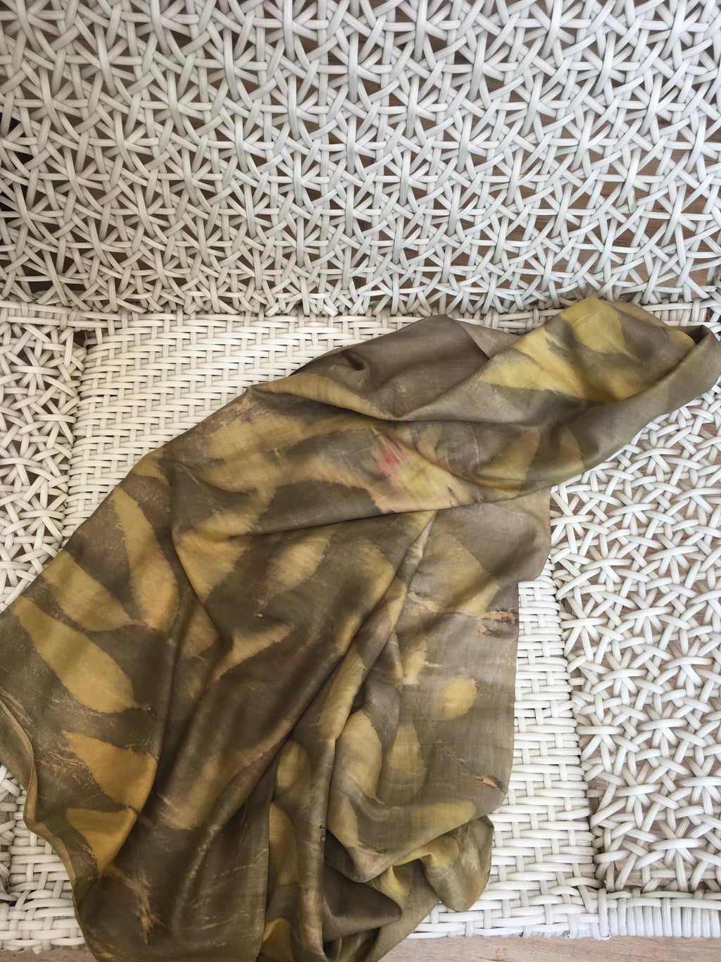 Pomegranate Flower & Sunflower with Local Leaves | Naturally dyed