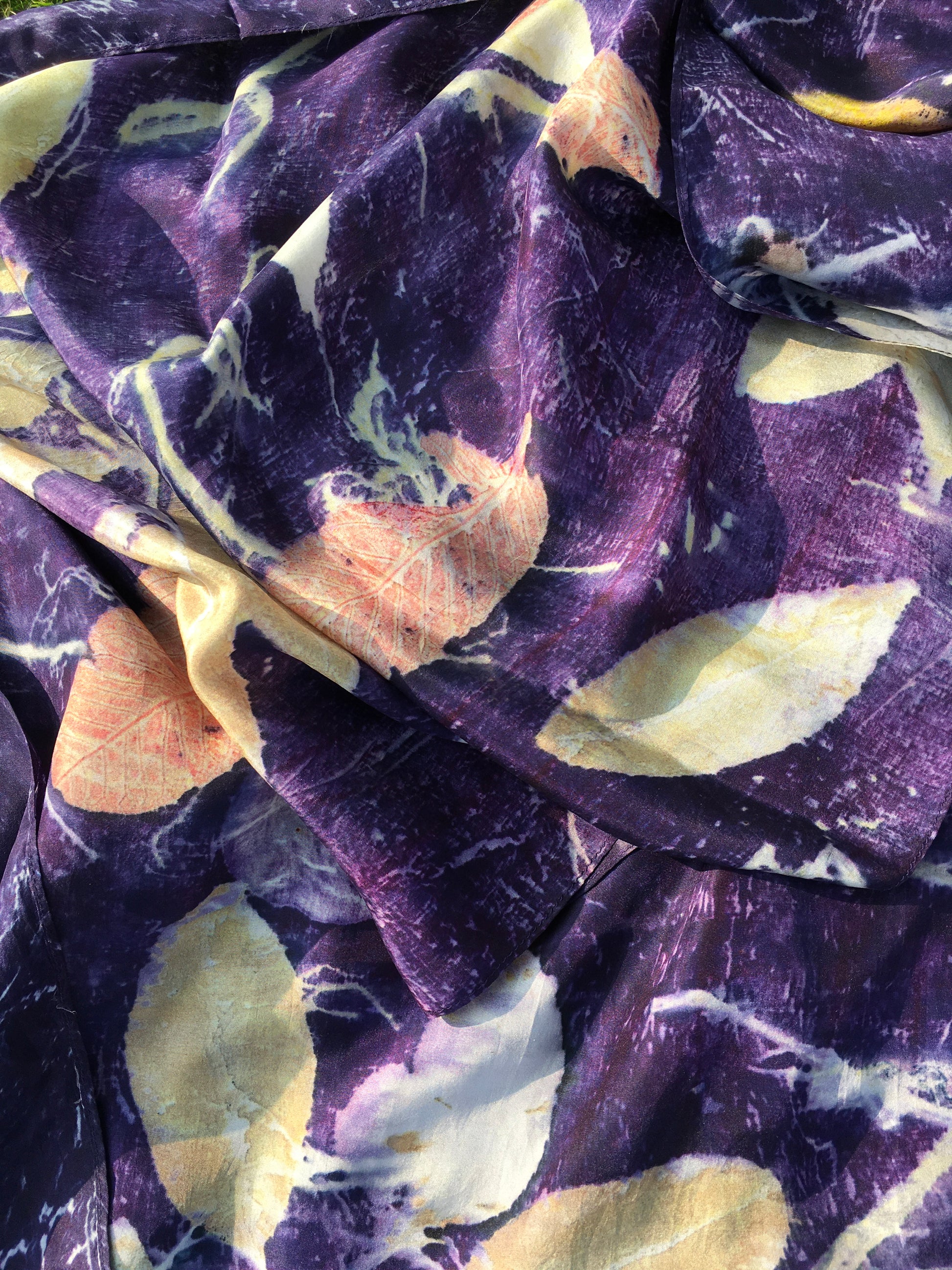 Logwood with Guava and Blackberry Leaf Pure Silk Scarf