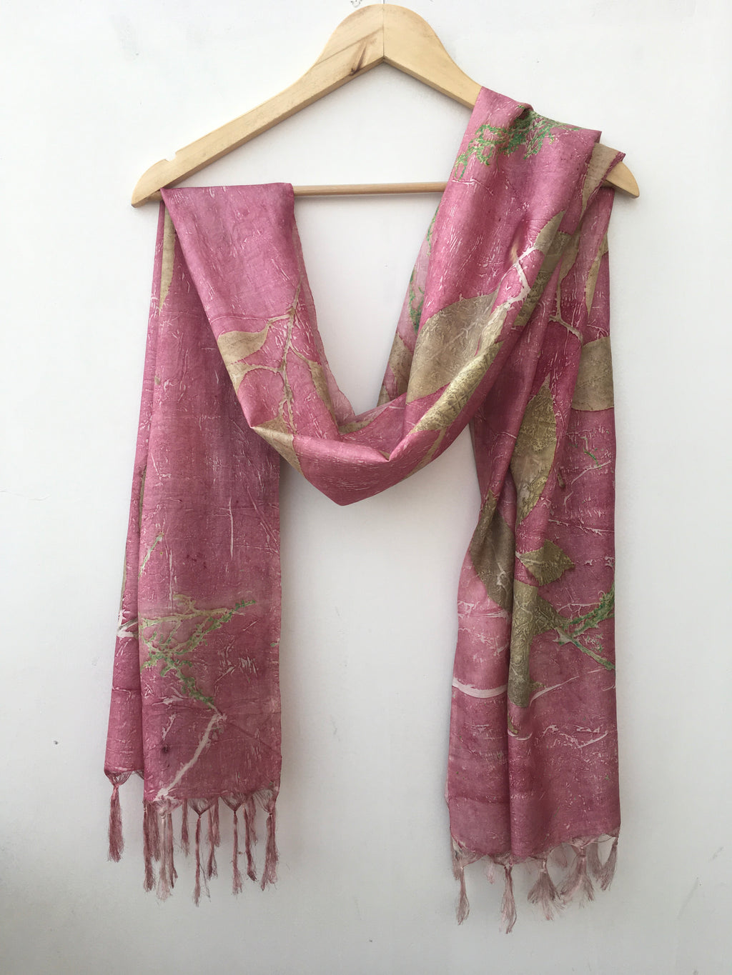 Blush Forest Ecoprinted Scarf