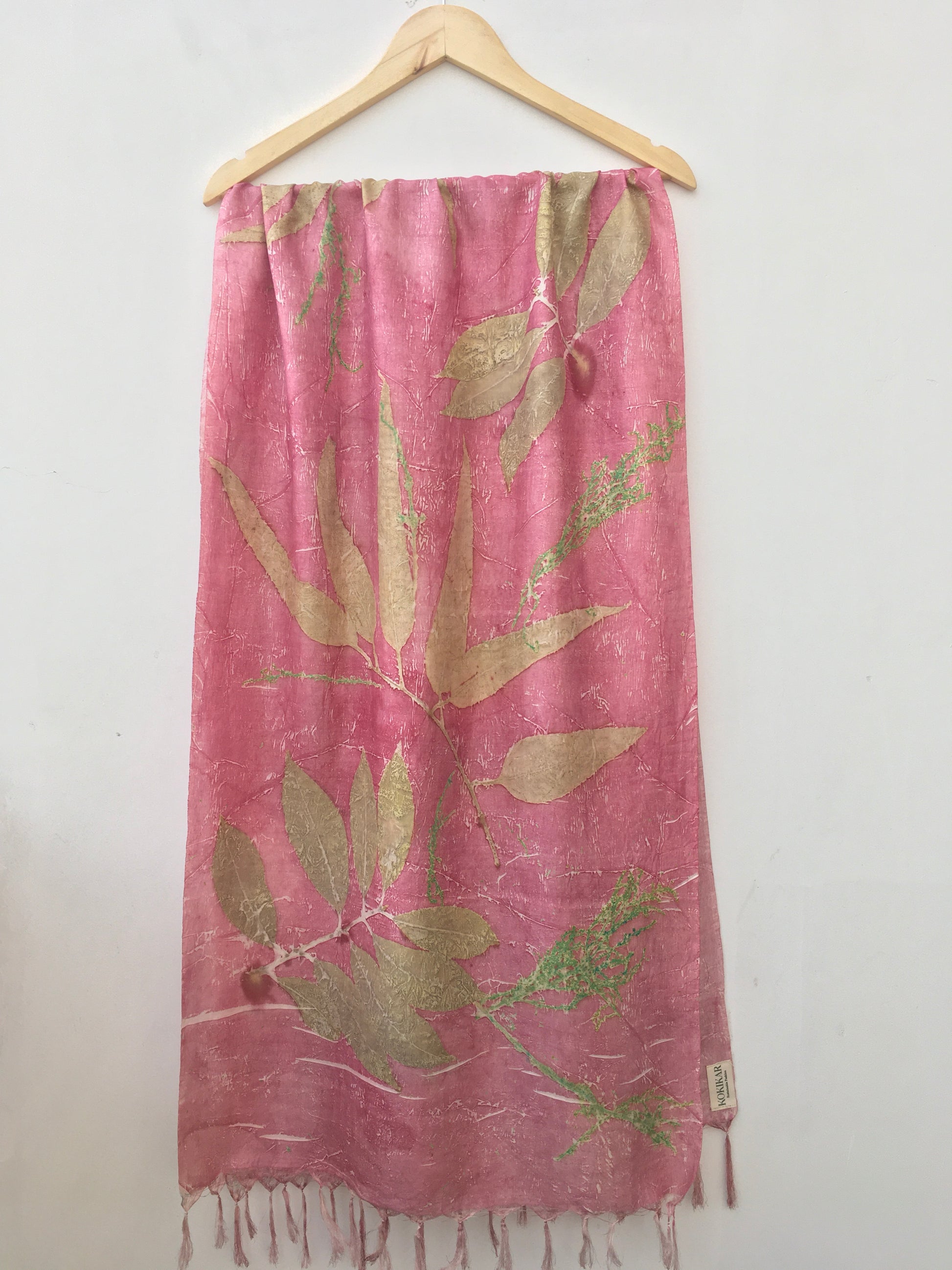 Blush Forest Ecoprinted Scarf