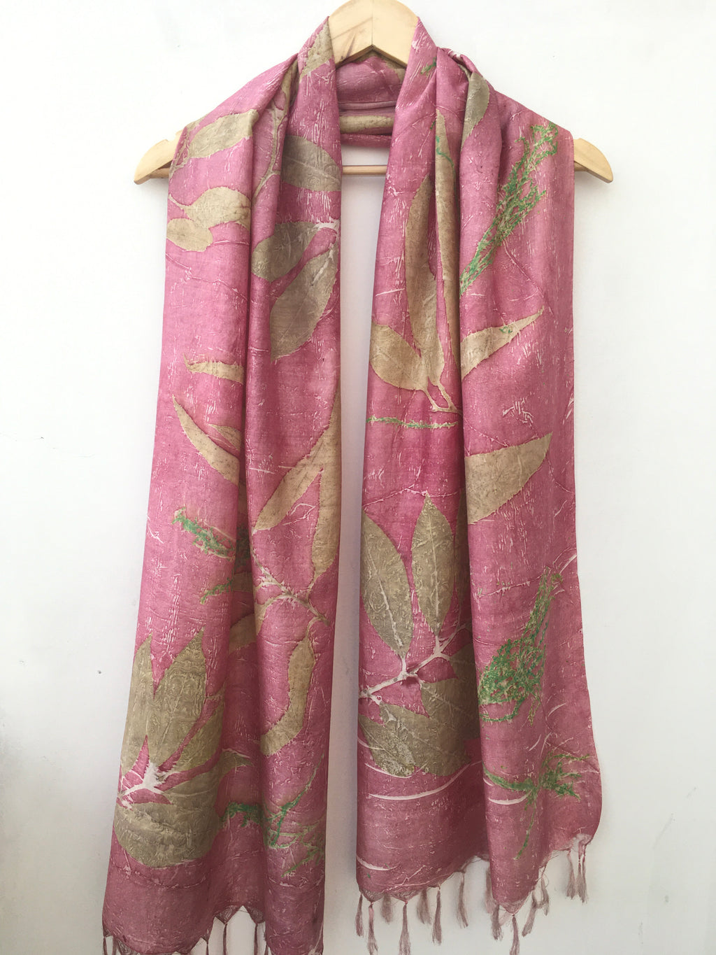 Blush Forest Ecoprinted Scarf