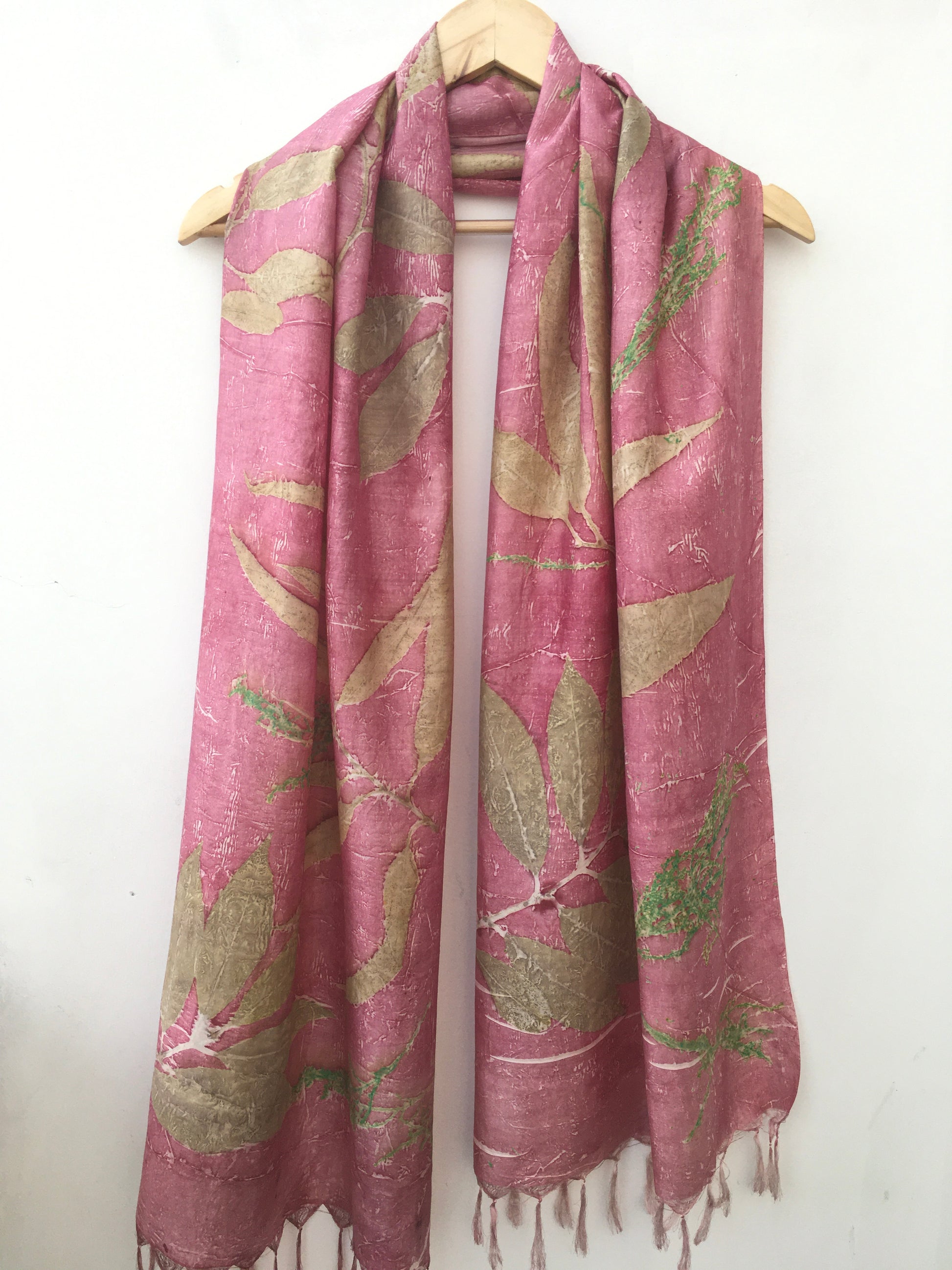 Blush Forest Ecoprinted Scarf