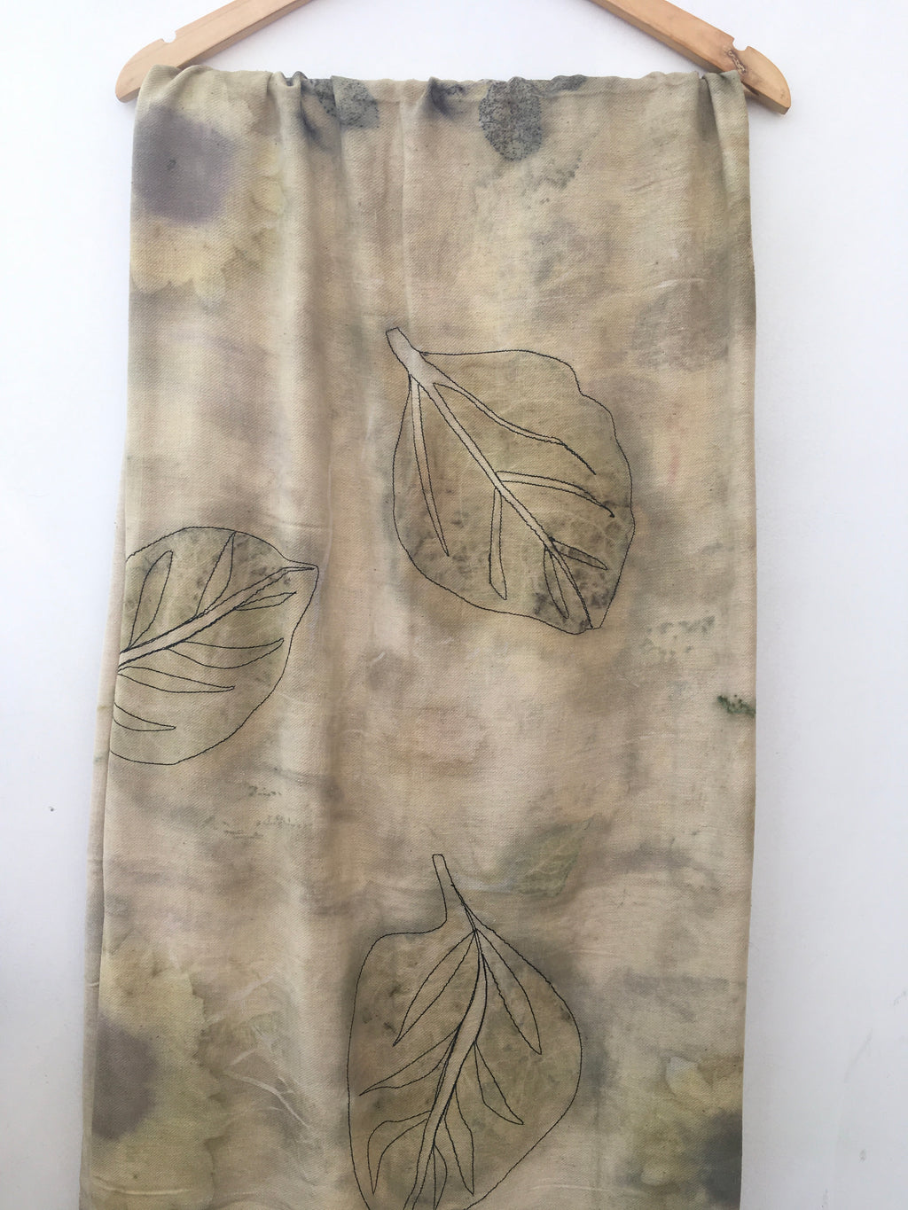 Ecoprinted Ahimsa (Eri) Silk Wrap Scarf