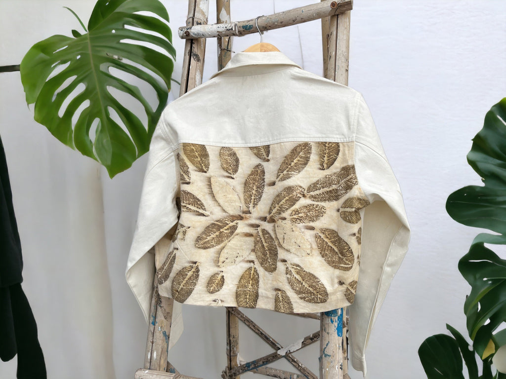 Ecoprinted Oversized Guava Crop Jacket