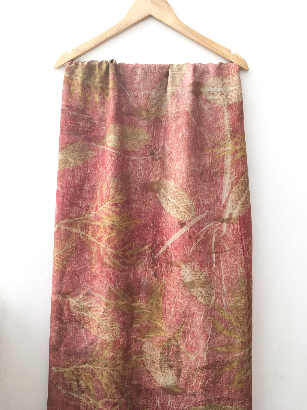 Madder Whisper Silk Scarf | Fern & Guava Leaf
