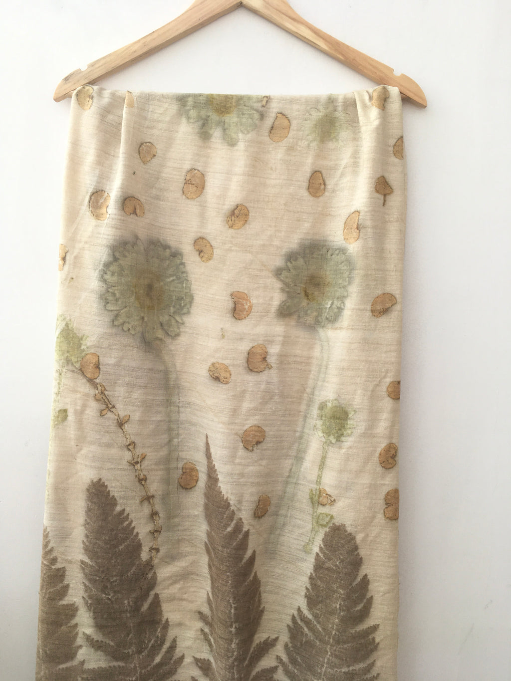 Sunflower & Fern Ahimsa Silk Scarf