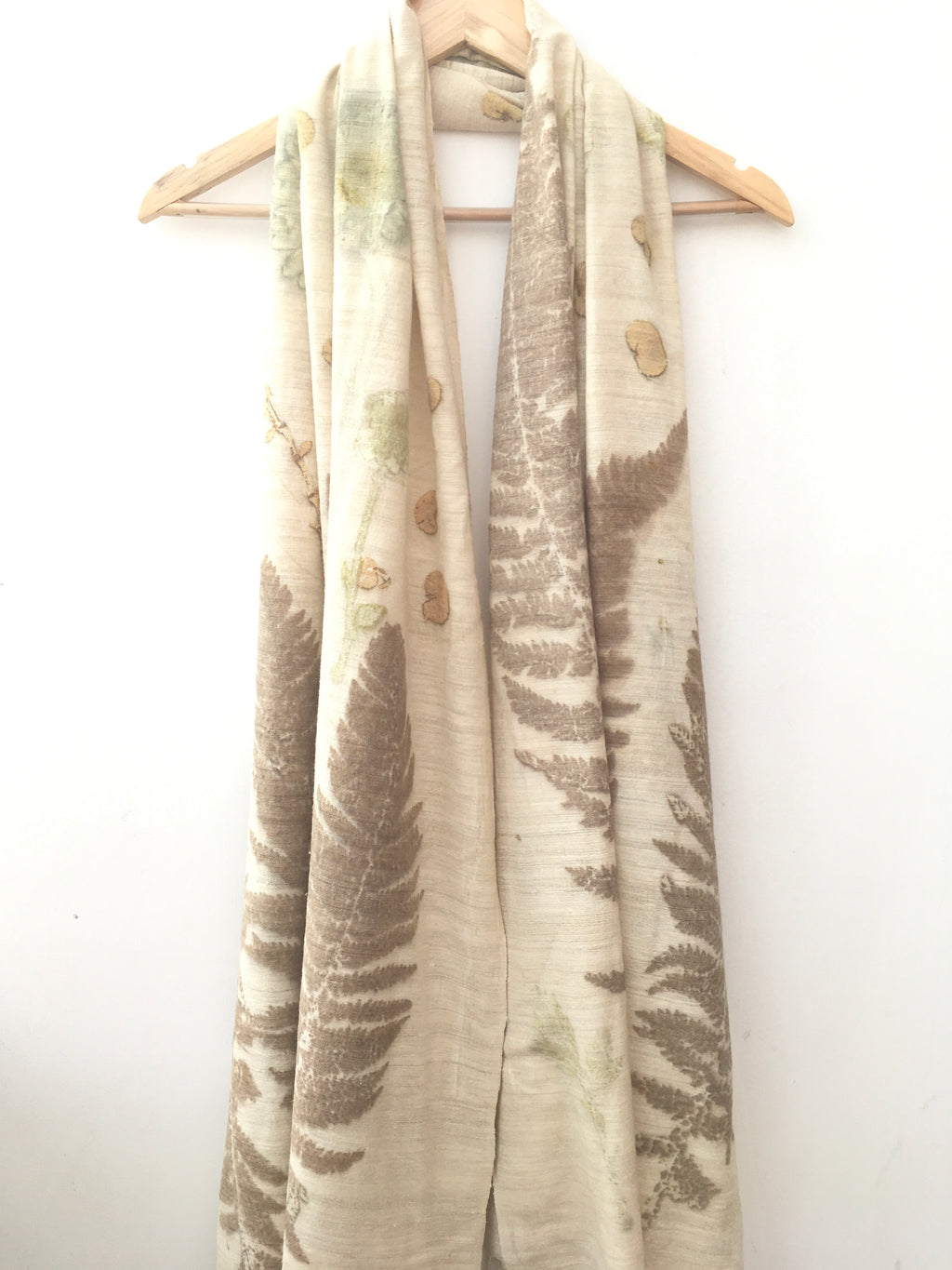 Sunflower & Fern Ahimsa Silk Scarf