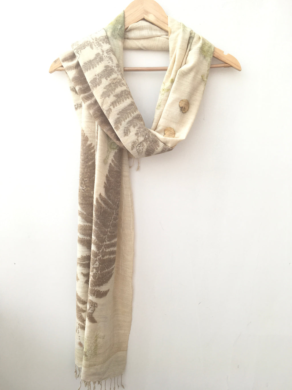 Sunflower & Fern Ahimsa Silk Scarf