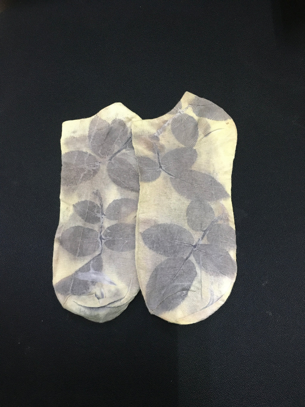 Marigold dyed with Rose leaves socks