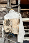Ecoprinted Oversized Jamun Crop Jacket