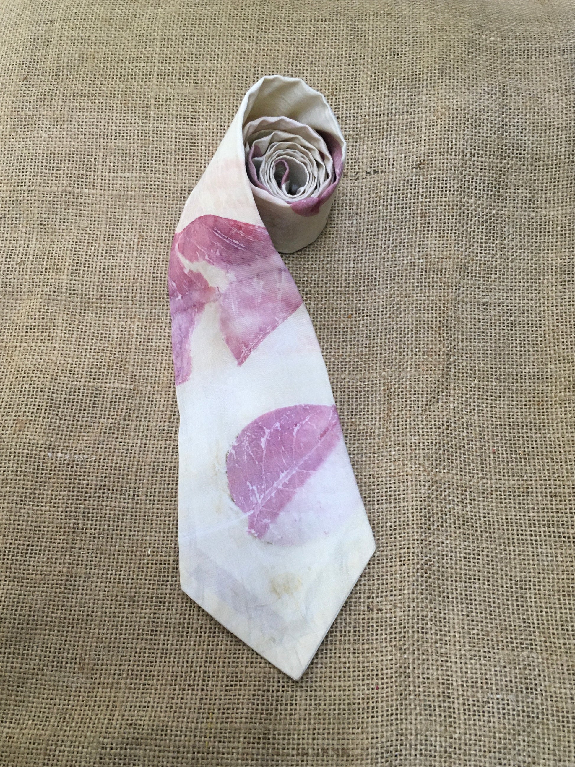 Blush Leaf Silk Tie