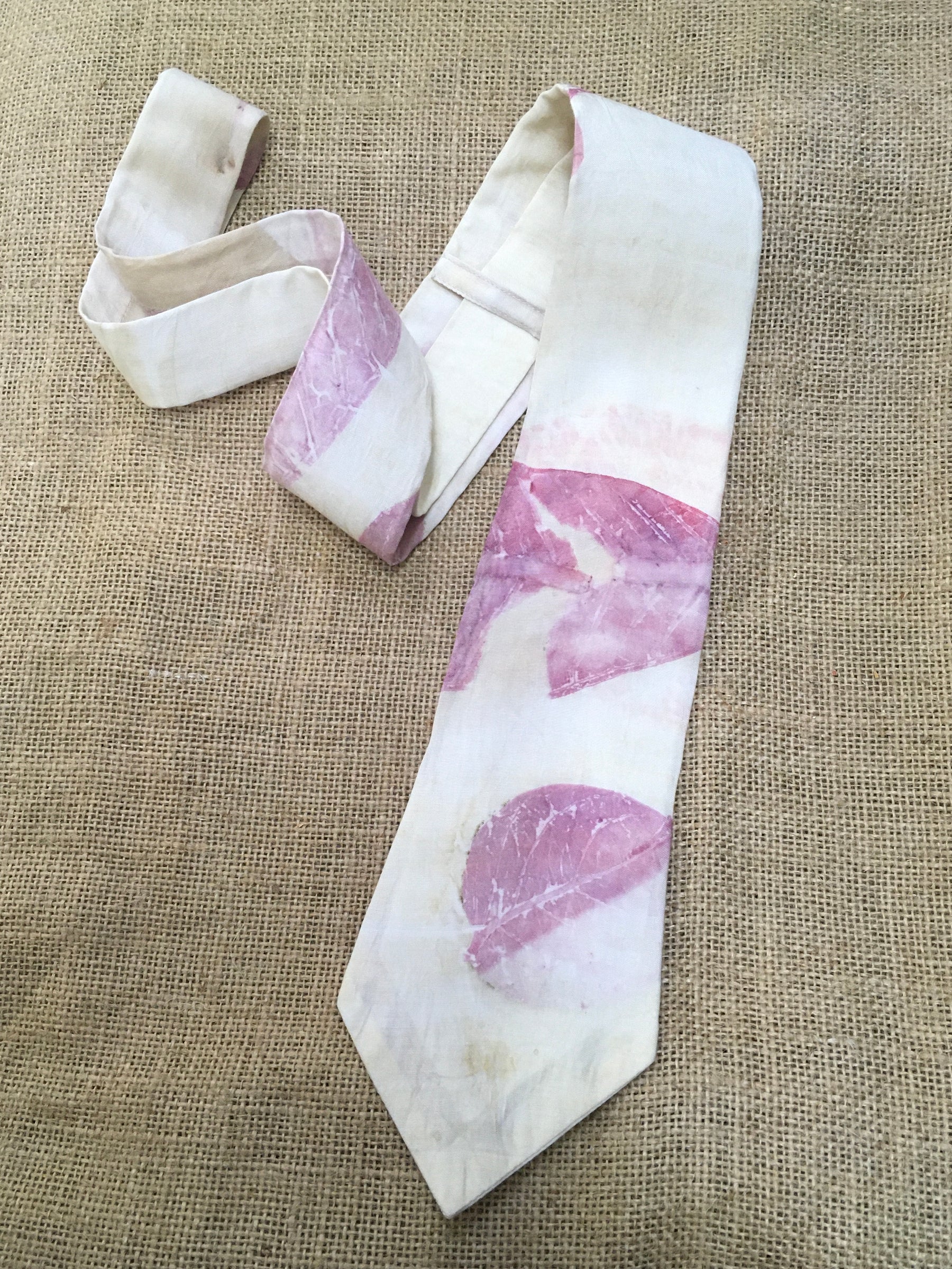 Blush Leaf Silk Tie image 3