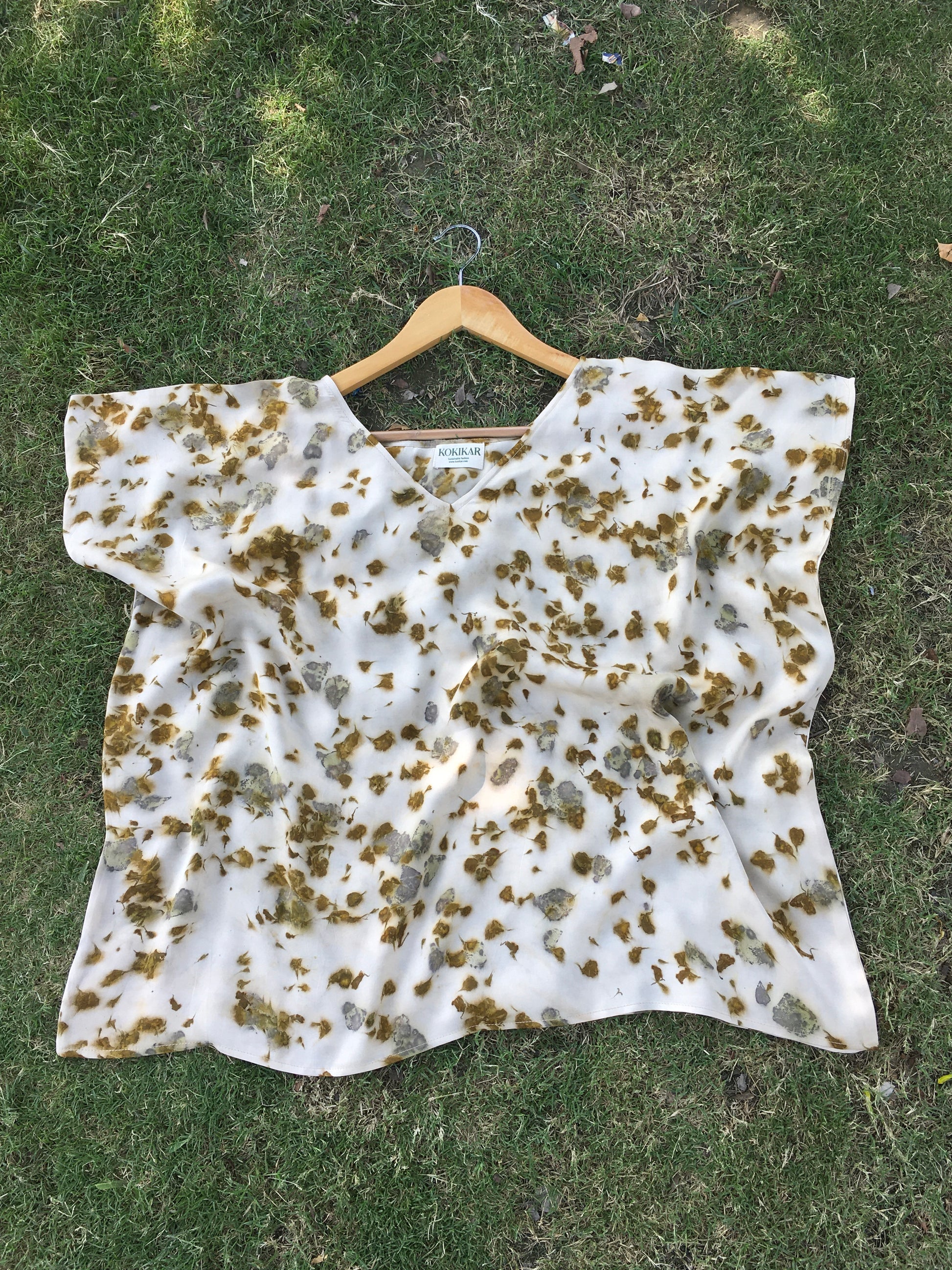 Marigold petal kaftan flared top