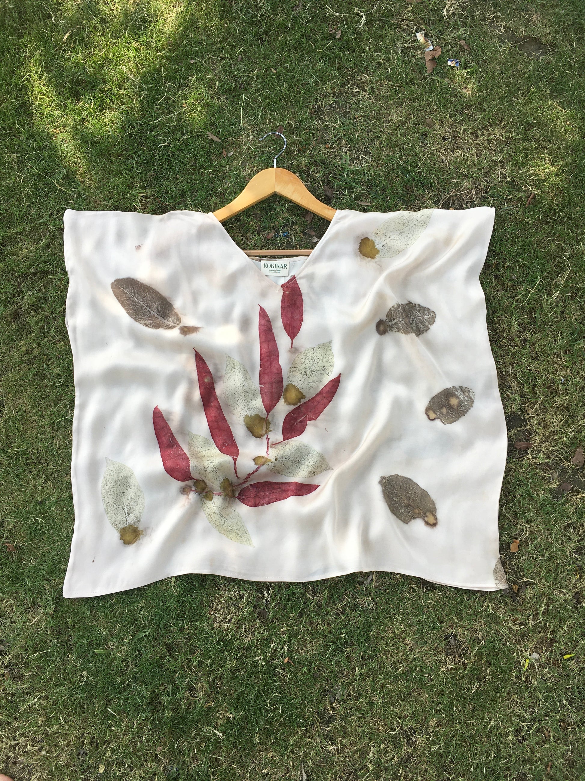 Leafy Kaftan Flared Top