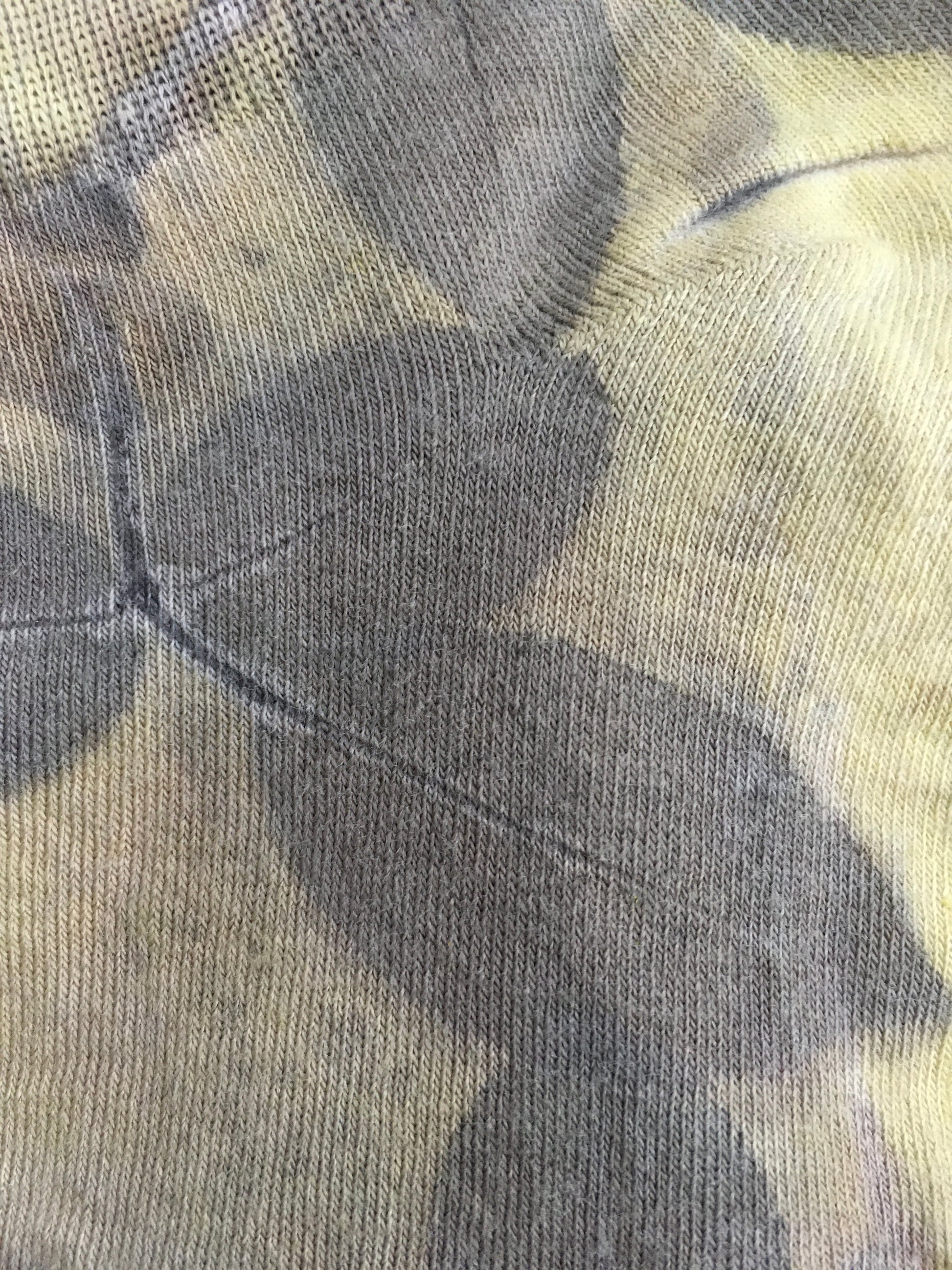 Marigold dyed with Rose leaves socks