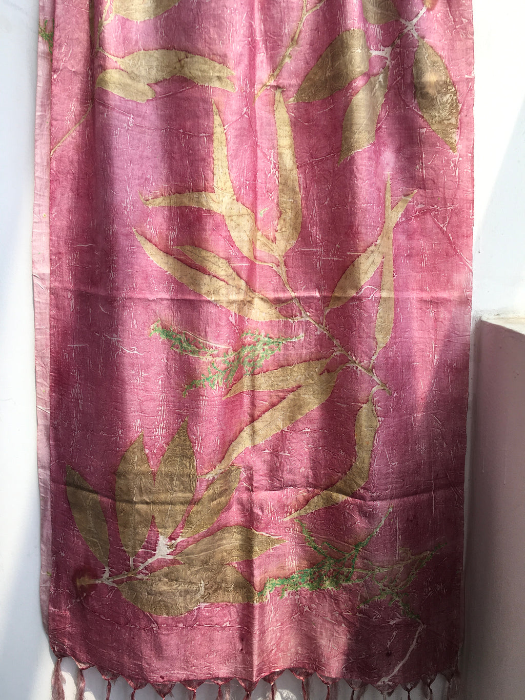 Blush Forest Ecoprinted Scarf