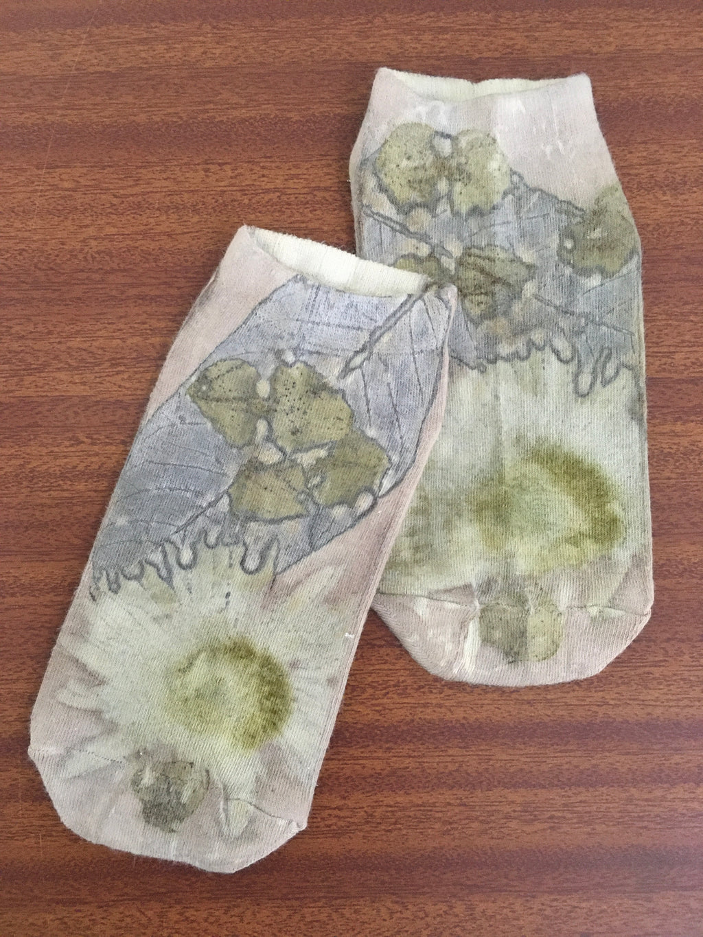 Sunflower Ecoprinted Socks