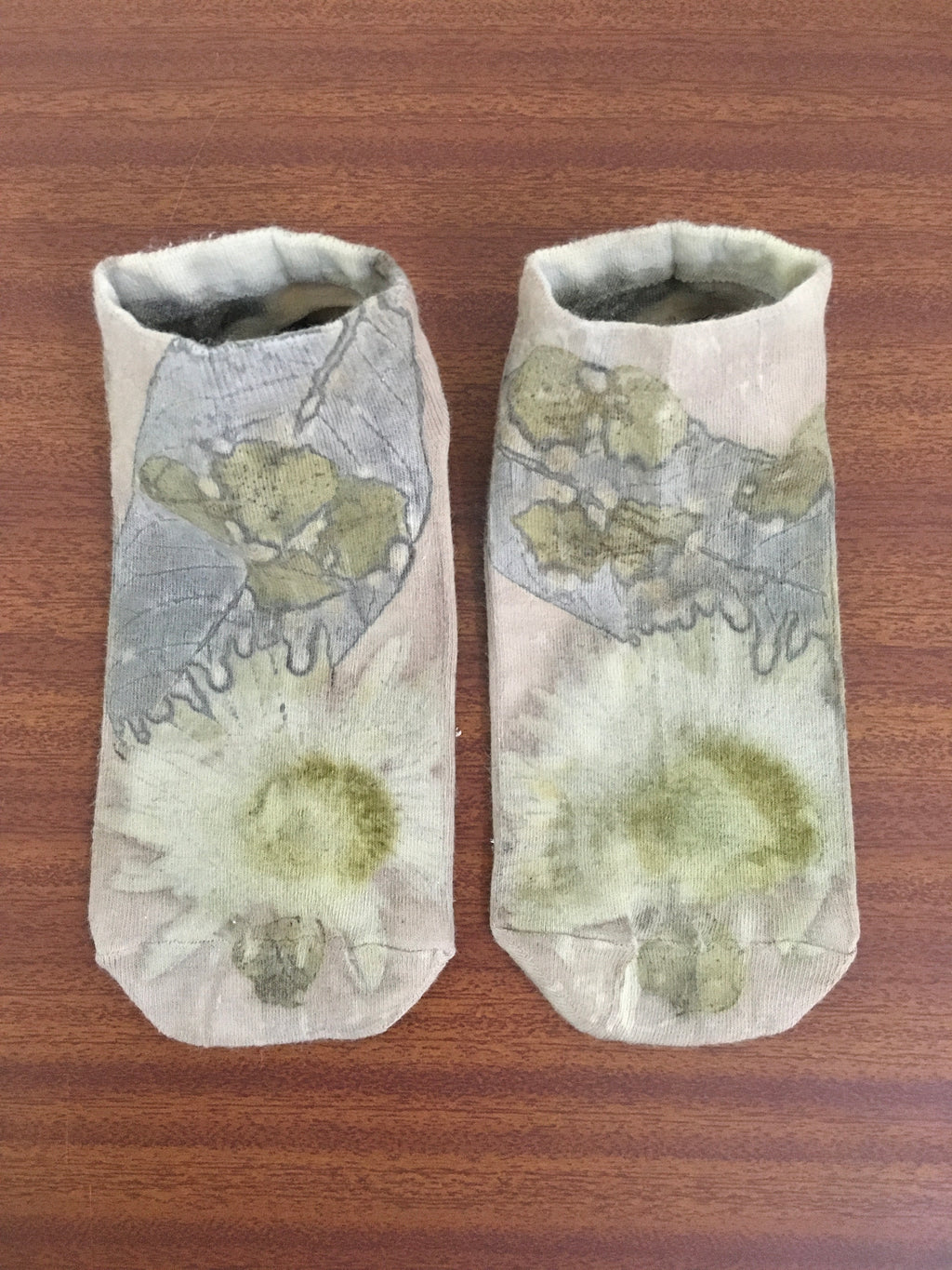 Sunflower Ecoprinted Socks