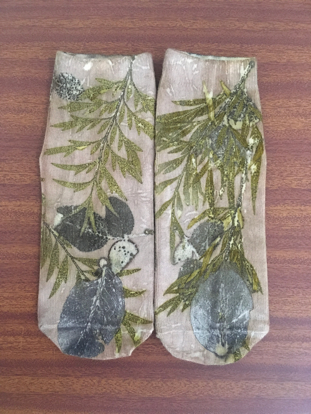 Forest Footprints Eco printed Socks