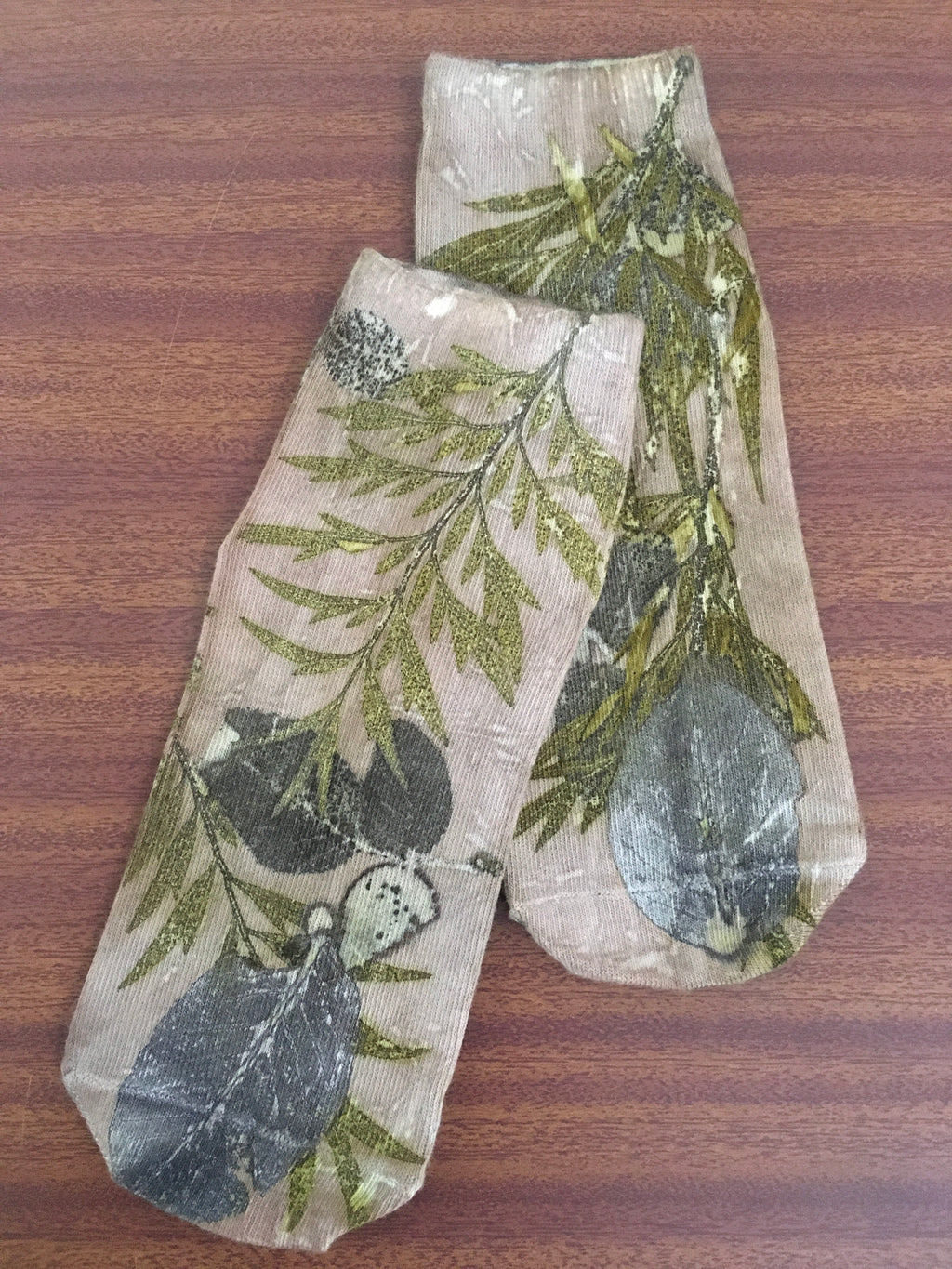 Forest Footprints Eco printed Socks