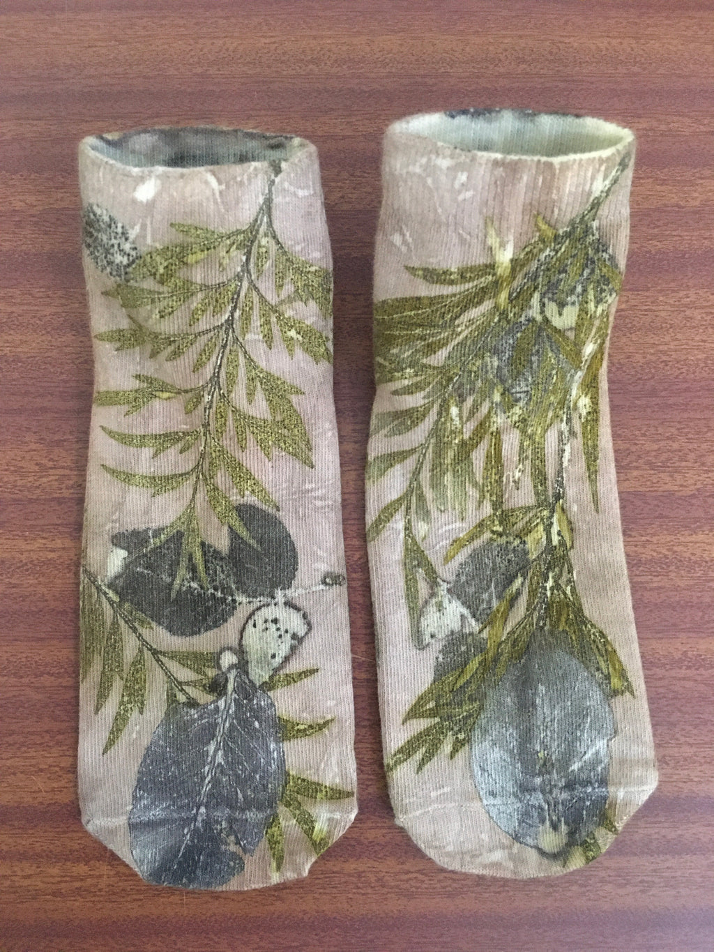 Forest Footprints Eco printed Socks
