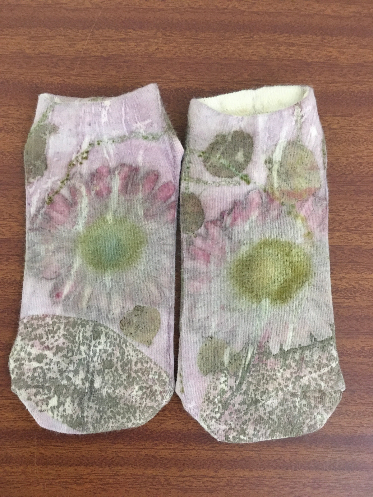 Fallen Petals Eco Printed Socks
