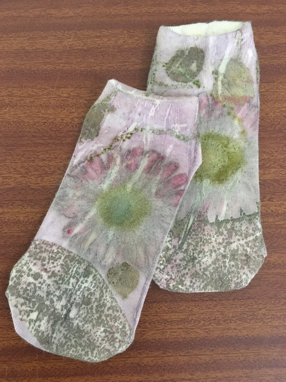 Fallen Petals Eco Printed Socks