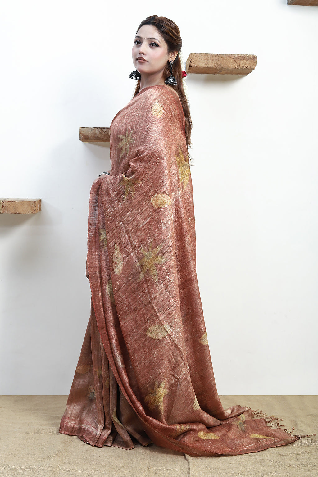 Sandstone Drape Matka Silk Saree