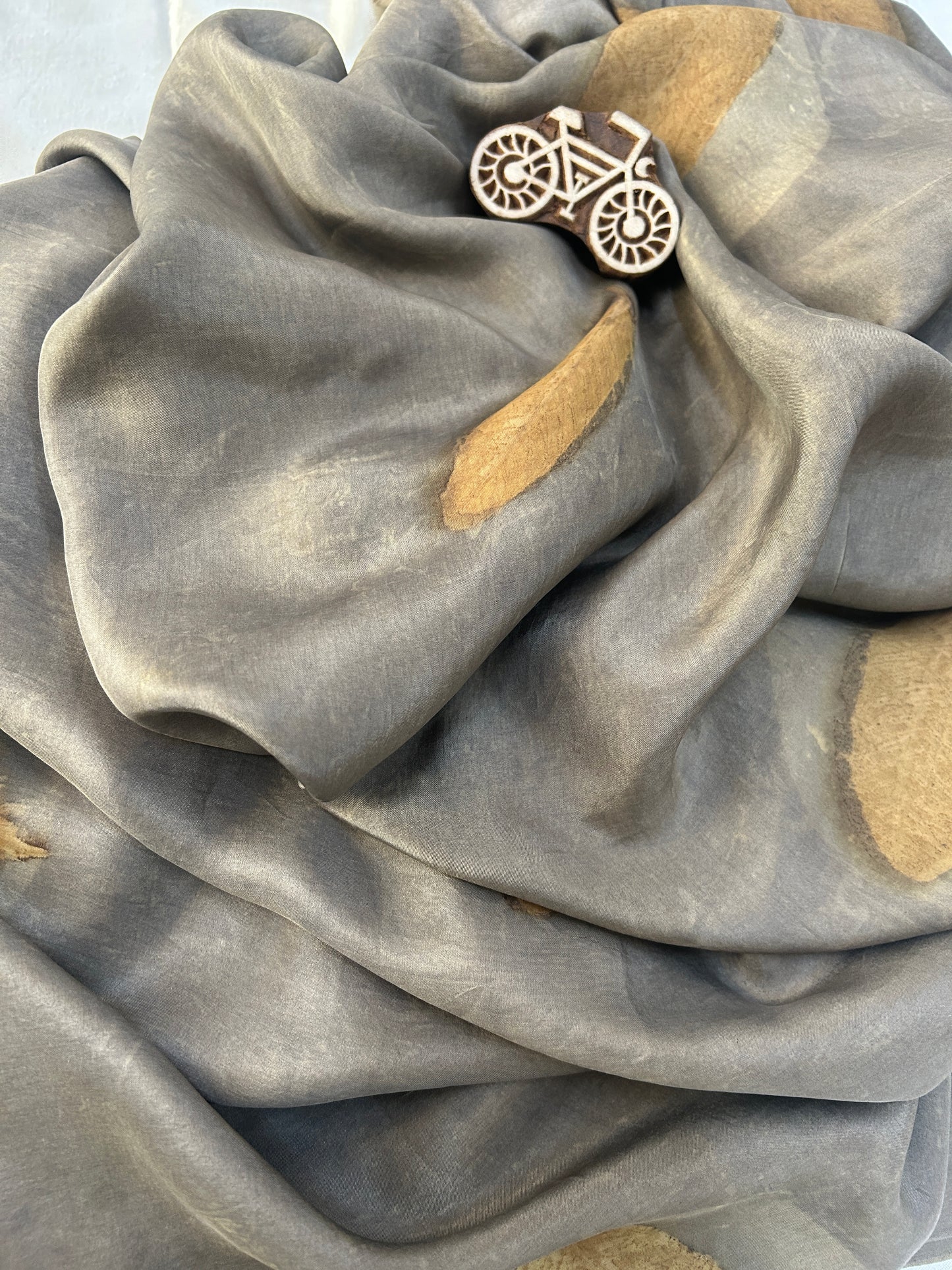 Smoke Mist Pure Silk Fabric