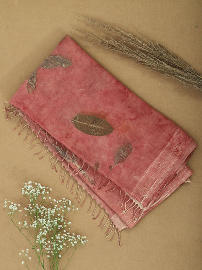 Breezy Bloom Eco-Printed Cotton Saree