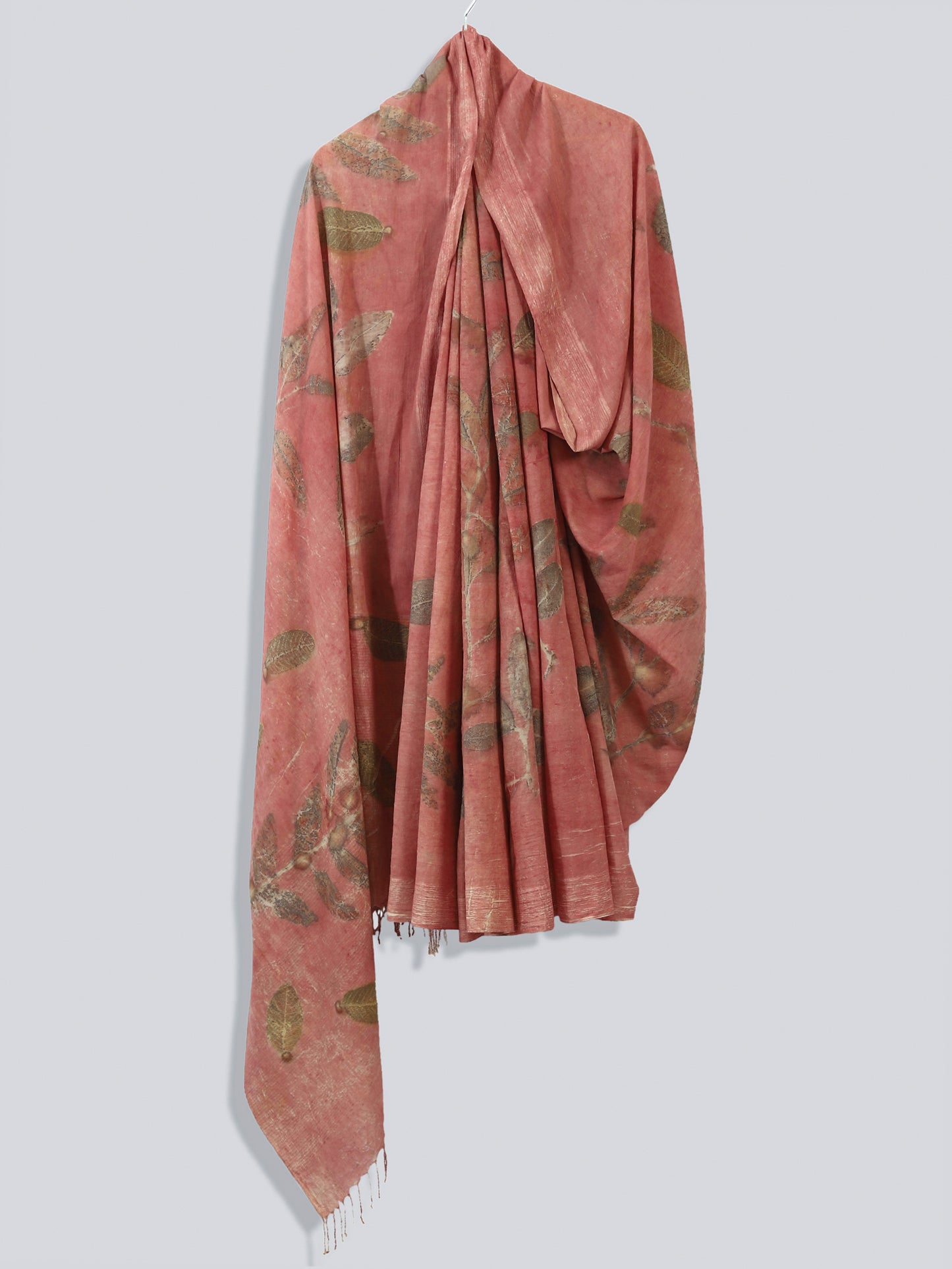 Breezy Bloom Eco-Printed Cotton Saree