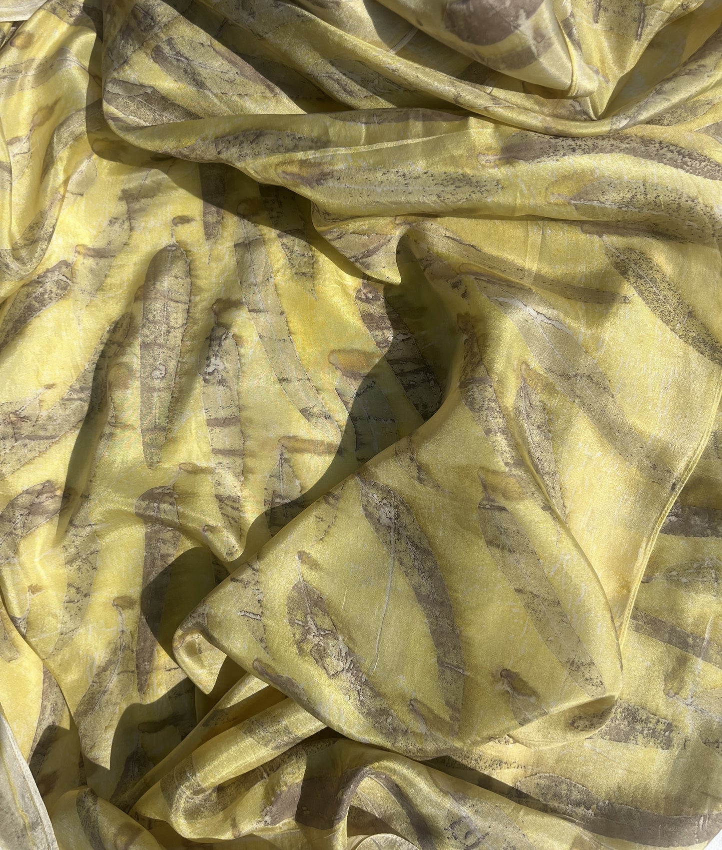 Haldi & Eucalyptus Silk Scarf