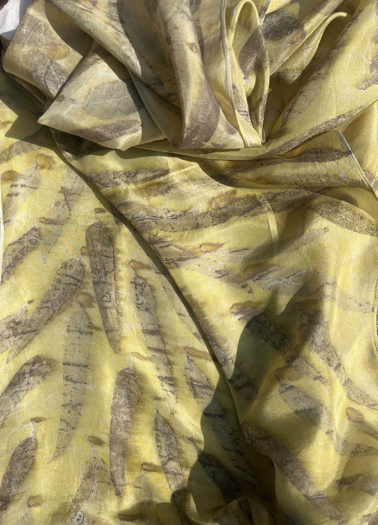 Haldi & Eucalyptus Silk Scarf