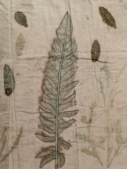 Fern Threaded Veil Mulmul Cotton Saree